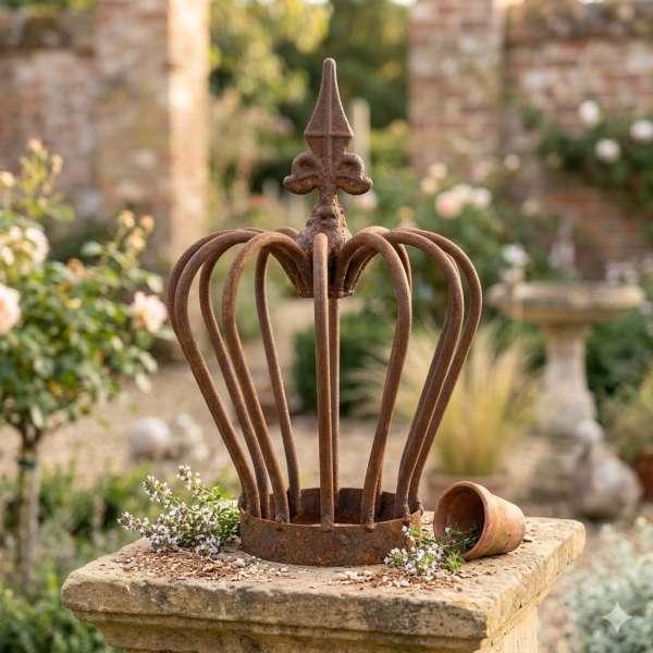 Romantische Rostkrone ca. 24 cm - Gartendekoration